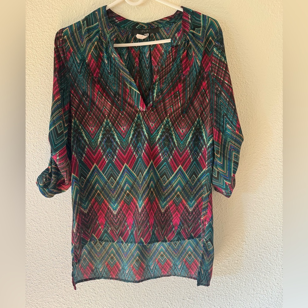 Vibrant Chevron Women's Blouse